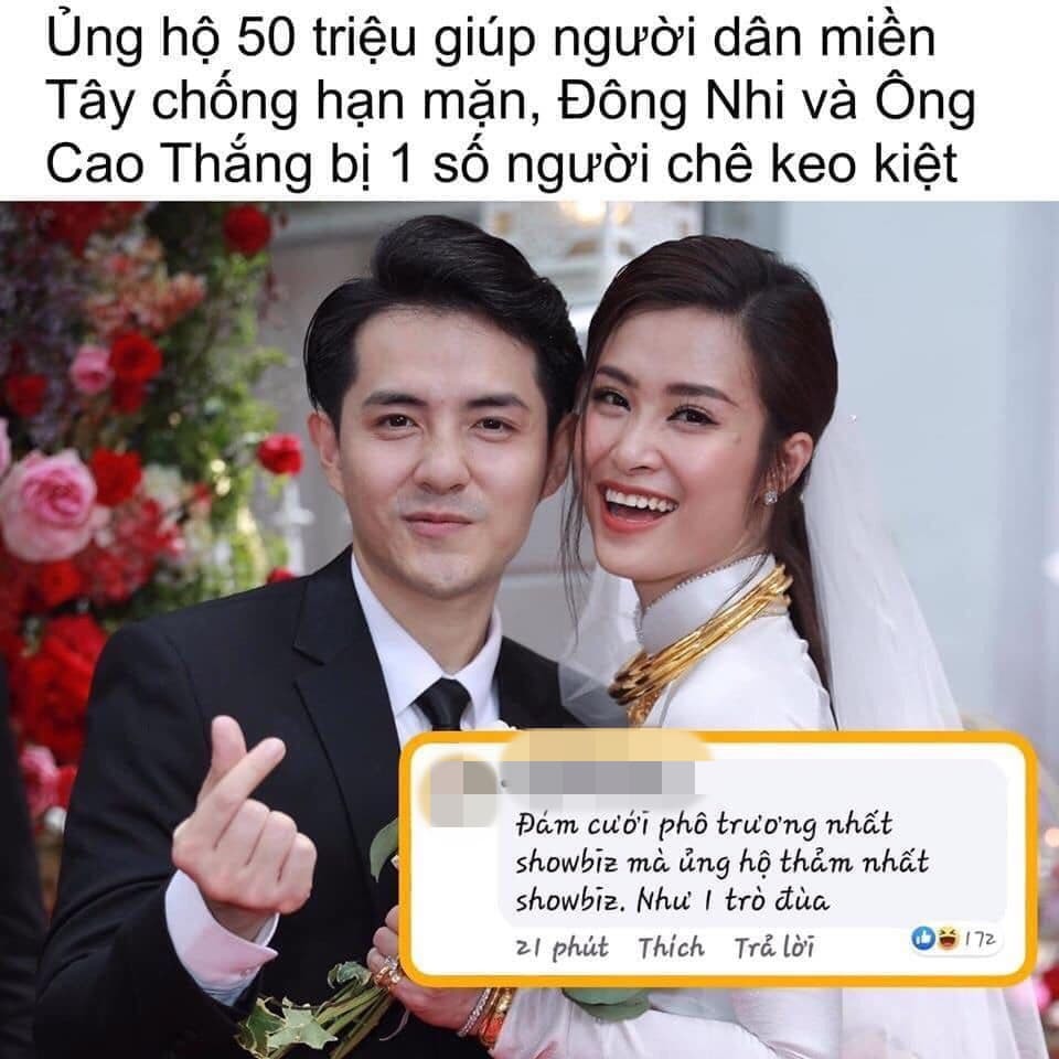 Vợ chồng Đông Nhi là một trong những Sao Việt bị chỉ trích keo kiệt khi làm từ thiện