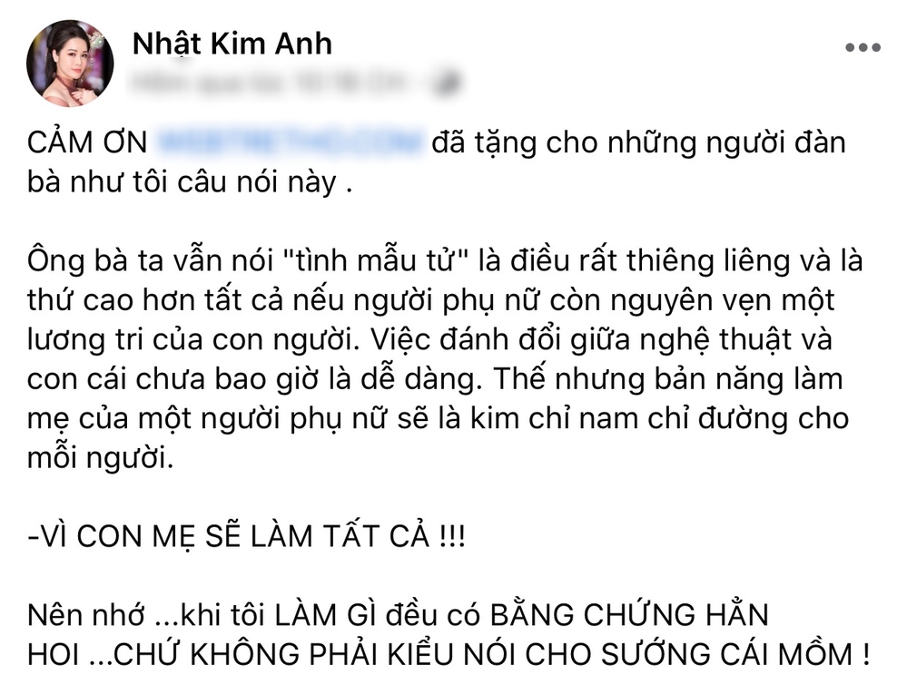  
Nhật Kim Anh đáp trả dùng một số từ ngữ khá mạnh để bày tỏ sự bức xúc với chồng cũ (Ảnh: Chụp màn hình).