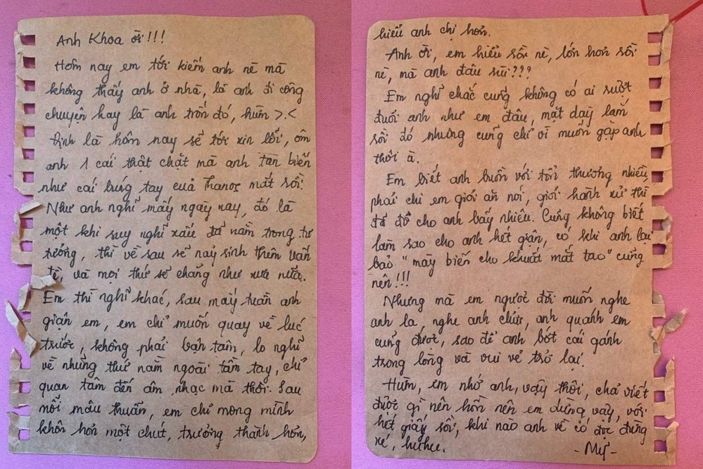  
Bức thư xin lỗi Orange viết cho Châu Đăng Khoa.