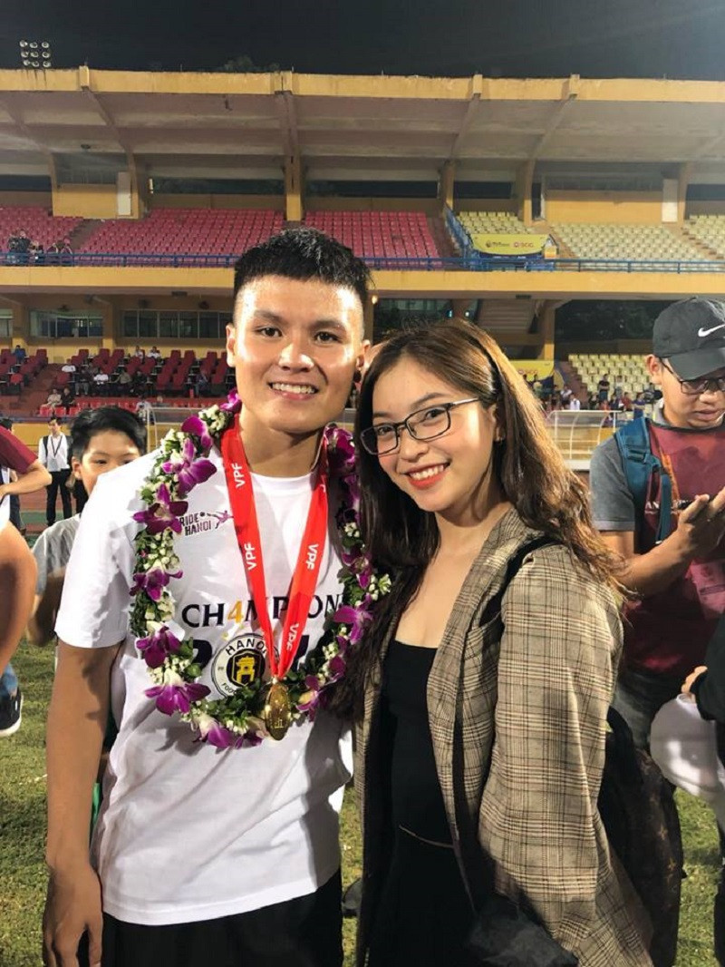  
Quang Hải và Nhật Lê yêu nhau từ khi cầu thủ Hà Nội FC chưa nổi tiếng (Ảnh: FBNV)