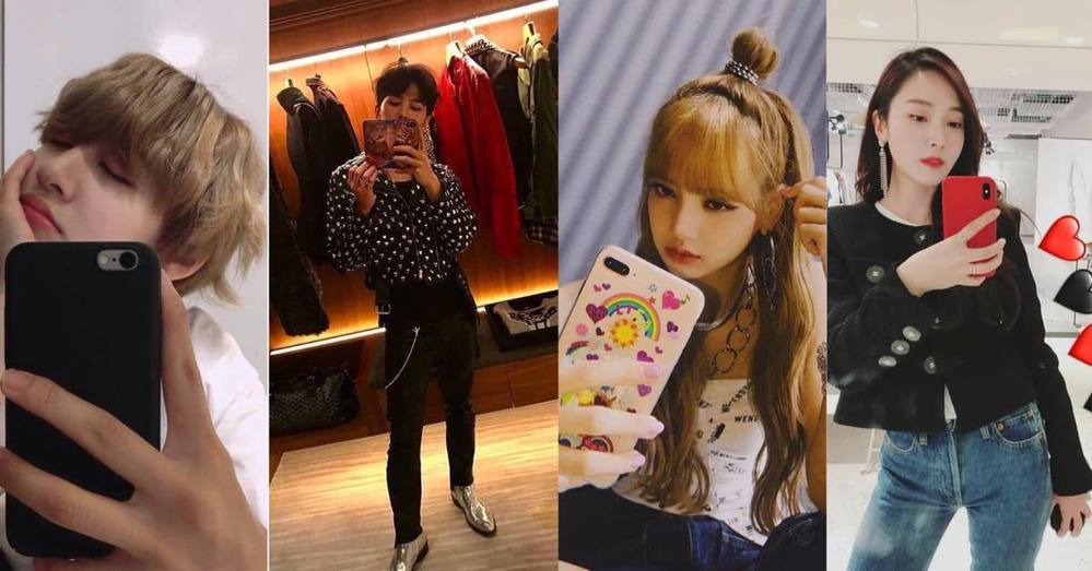  
Các idol "gây thương nhớ" mãnh liệt khi selfie trước gương. (Ảnh Instagram các nhân vật).