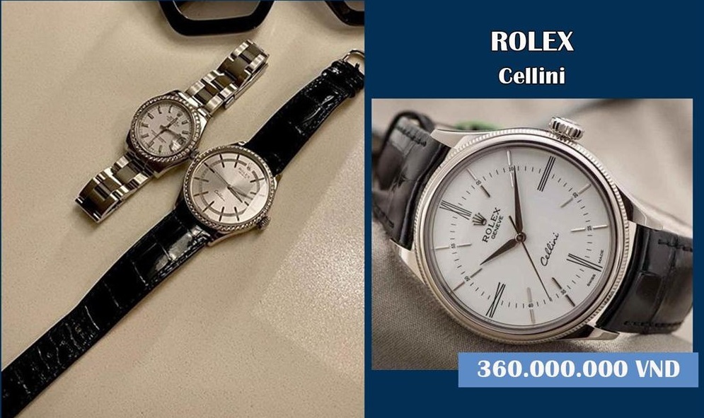 
Cận cảnh chiếc đồng hồ Thụy Sĩ có giá 360 triệu đồng nam MC mới mua. Được biết, phiên bản nạm kim cương anh mua cho Hari Won có giá nửa tỷ đồng. (Ảnh: Minh họa)