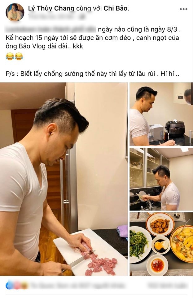  
Lý Thùy Chang chia sẻ việc Chi Bảo về bếp nếu ăn mỗi ngày (Ảnh: Chụp màn hình)