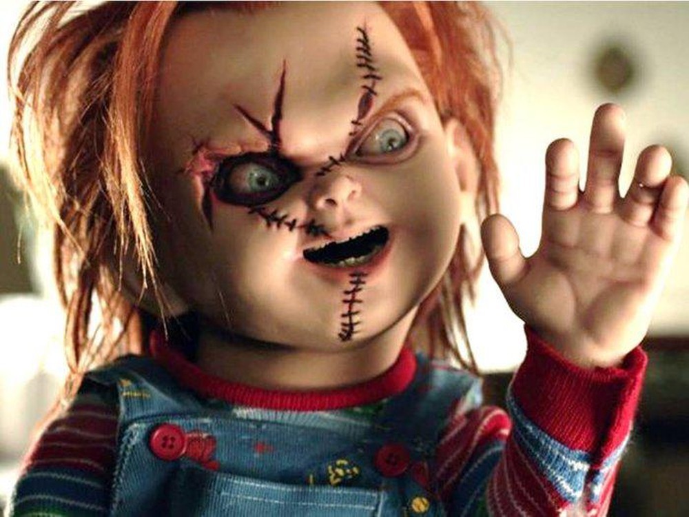  
Gương mặt với biểu cảm đầy quái dị của Chucky. (Ảnh: Twitter).