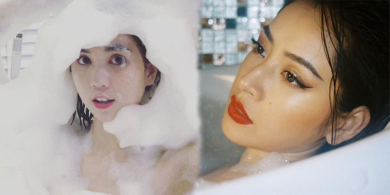  
Ngọc Trinh, Chi Pu, ai hơn ai nếu phải so ảnh khoe dáng bên bồn tắm? Ảnh: Instagram