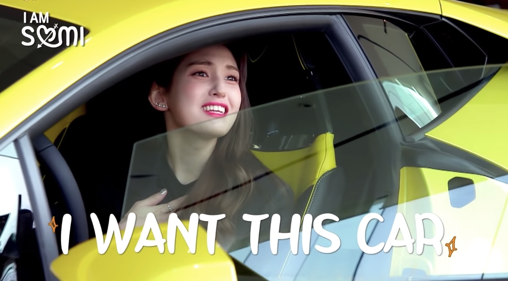  
Somi khẳng định muốn có được chiếc xe này (Ảnh: chụp màn hình).