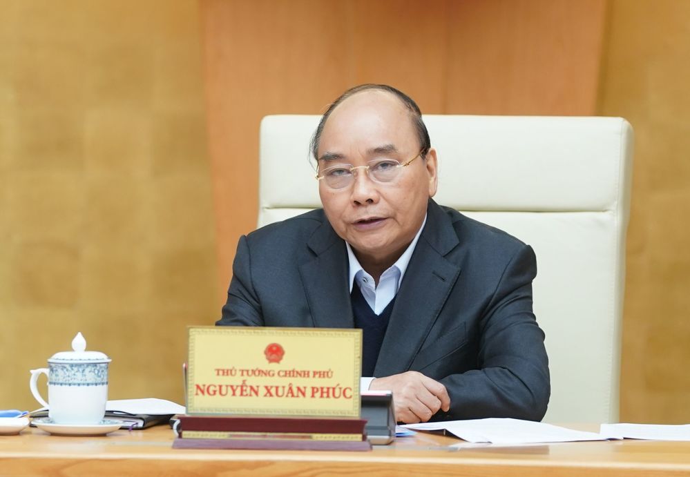 
Thủ tướng Nguyễn Xuân Phúc chủ trì cuộc họp Thường trực Chính phủ về công tác phòng chống dịch Covid-19 khi việc cách ly toàn xã hội. (Ảnh: TTXVN)
