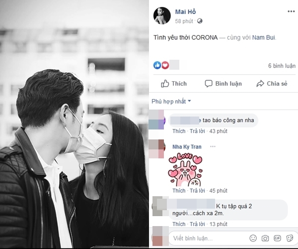  
Hình ảnh Mai Hồ cùng chồng hôn nhau lãng mạn được cô chia sẻ trên trang cá nhân. (Ảnh: FBNV) - Tin sao Viet - Tin tuc sao Viet - Scandal sao Viet - Tin tuc cua Sao - Tin cua Sao
