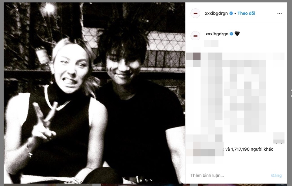  
Bài đăng của G-Dragon trên trang cá nhân. (Ảnh chụp màn hình)