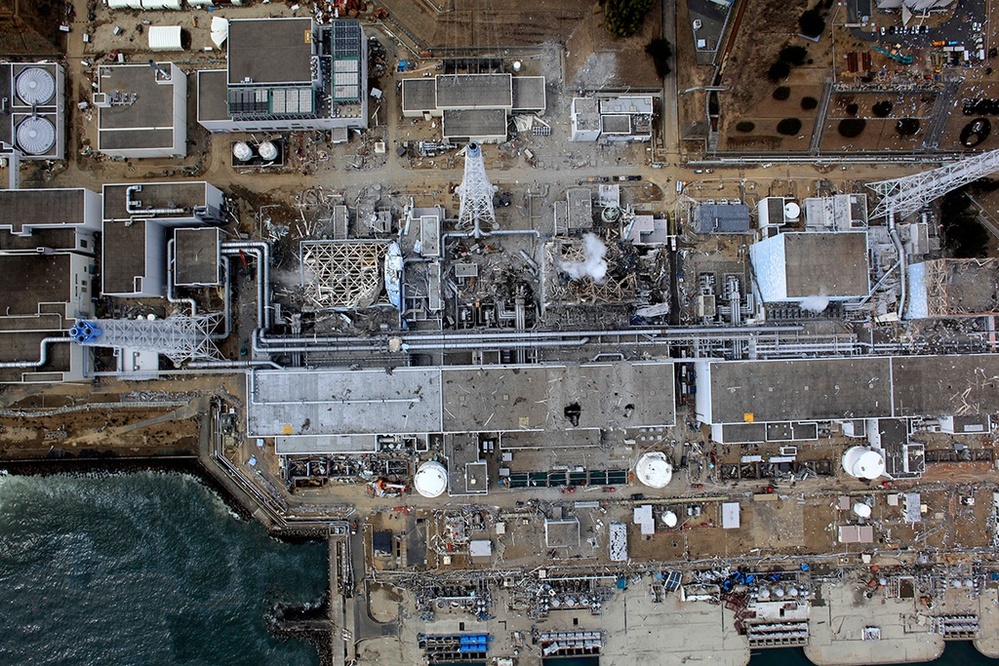  
Nhà máy điện hạt nhân Fukushima được dự đoán cũng sẽ bị sóng thần đánh chìm nếu thảm họa xảy ra. Ảnh: Reuters
