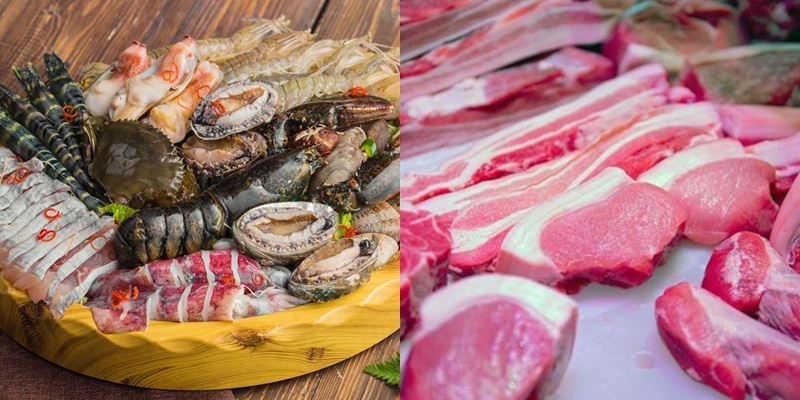  
Trong thời kỳ dịch bệnh Covid-19, giá của các mặt hàng thủy sản đã giảm, nhưng thịt heo vẫn tăng giá. (Ảnh: Instagram)