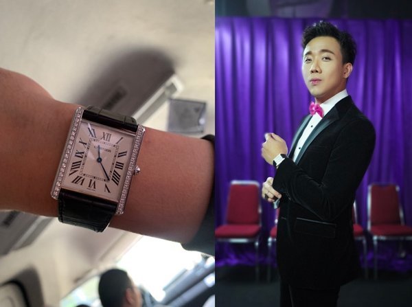  
Một chiếc đồng hồ nạm kim cương có giá trị hơn 1 tỷ đồng của Trấn Thành. (Ảnh: Facebook NV) - Tin sao Viet - Tin tuc sao Viet - Scandal sao Viet - Tin tuc cua Sao - Tin cua Sao