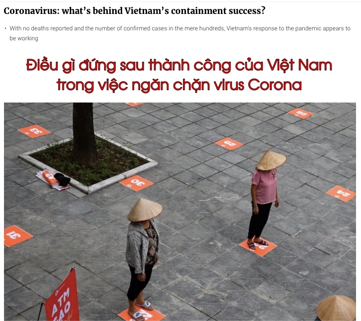  
"Điều gì đứng sau thành công của Việt Nam trong việc ngăn chặn virus Corona?". (Ảnh: Chụp màn hình)