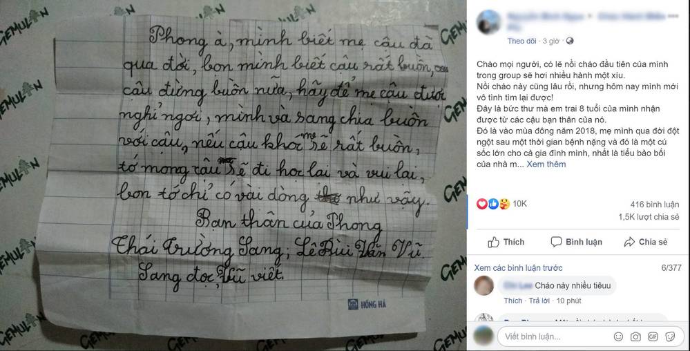  
Bức thư tay của hai cậu bạn thân 8 tuổi khiến dân mạng vô cùng chú ý (Ảnh: Chụp màn hình)