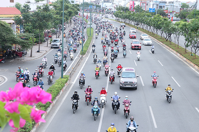  
Một vài tuyến đường tại Thành phố Hồ Chí Minh không xảy ra tình trạng ùn tắc. (Ảnh: 24h).