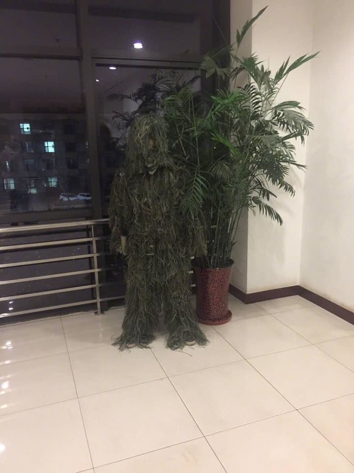  
Hãy nói là bạn chỉ nhìn thấy cái cây trong hình đi. (Ảnh: Weibo).