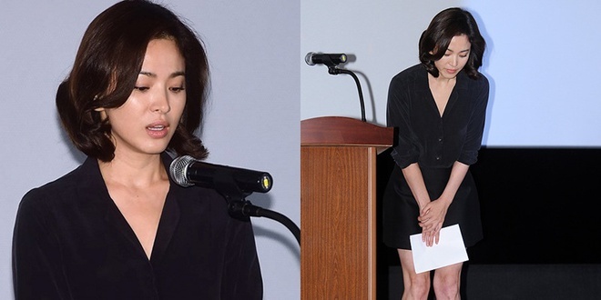  
Song Hye Kyo từng sụp đổ hình ảnh nghiêm trọng với scandal trốn thuế. (Ảnh: Naver)