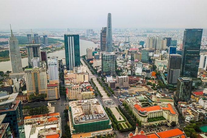 Một khu vực tại Sài Gòn nhìn từ trên cao (Ảnh: VnExpress)