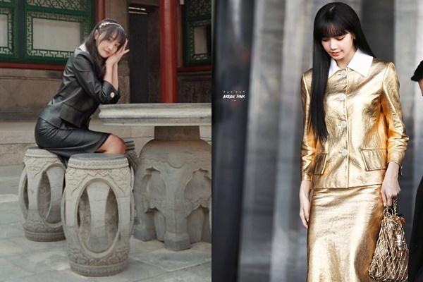  
Trịnh Sảng và Lisa vừa có màn đụng hàng trong thiết kế của nhà mốt Prada. Ảnh: Trịnh Sảng - 郑爽/Zheng Shuang, Koreaboo