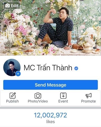  
Nhờ ồn ào gần đây mà trang Facebook của nam MC đã tăng lên con số hơn 12 triệu lượt thích và gần 14 triệu lượt theo dõi (Ảnh: Chụp màn hình). - Tin sao Viet - Tin tuc sao Viet - Scandal sao Viet - Tin tuc cua Sao - Tin cua Sao