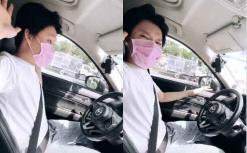  
Quang Trung bị chỉ trích vì cố tình "làm trò" sợ nắng khi đang lái xe (Ảnh: Chụp màn hình). - Tin sao Viet - Tin tuc sao Viet - Scandal sao Viet - Tin tuc cua Sao - Tin cua Sao