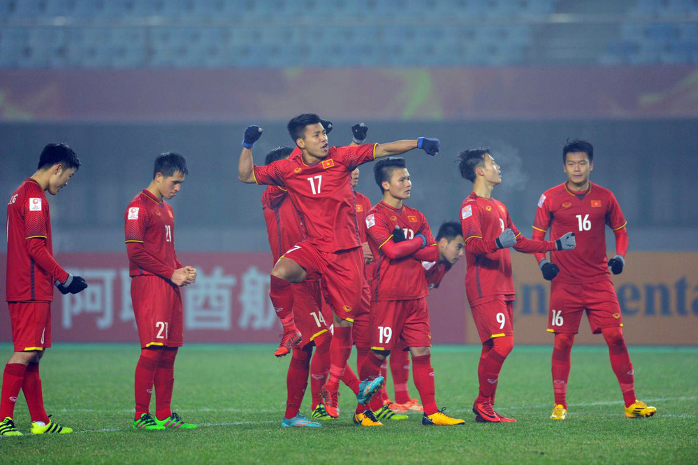  
Lứa U23 ở Thường Châu đã tạo nên kỳ tích khiến người hâm mộ vô cùng tự hào. (Ảnh: Lao Động).
