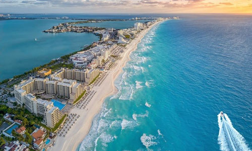  
Cancun (Mexico) nổi tiếng với những bãi biển xanh. (Ảnh: Instagram)