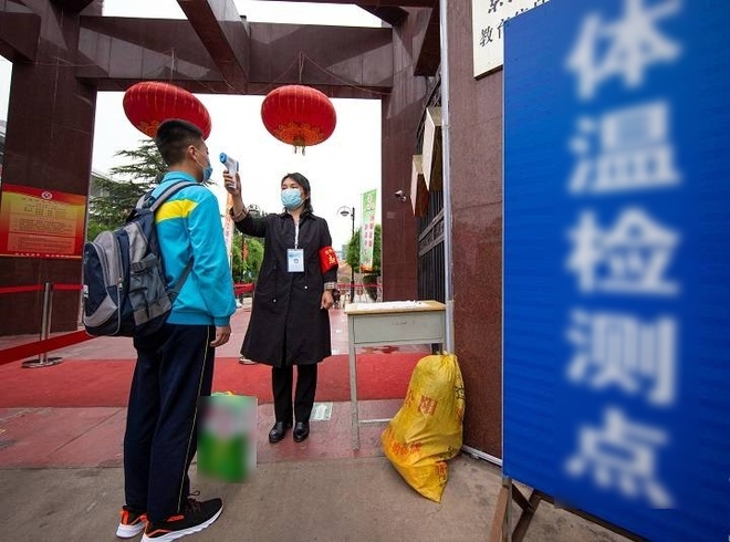  
Trường học tại Bắc Kinh đóng cửa vì dịch Covid-19 (Ảnh: Tân Hoa Xã)