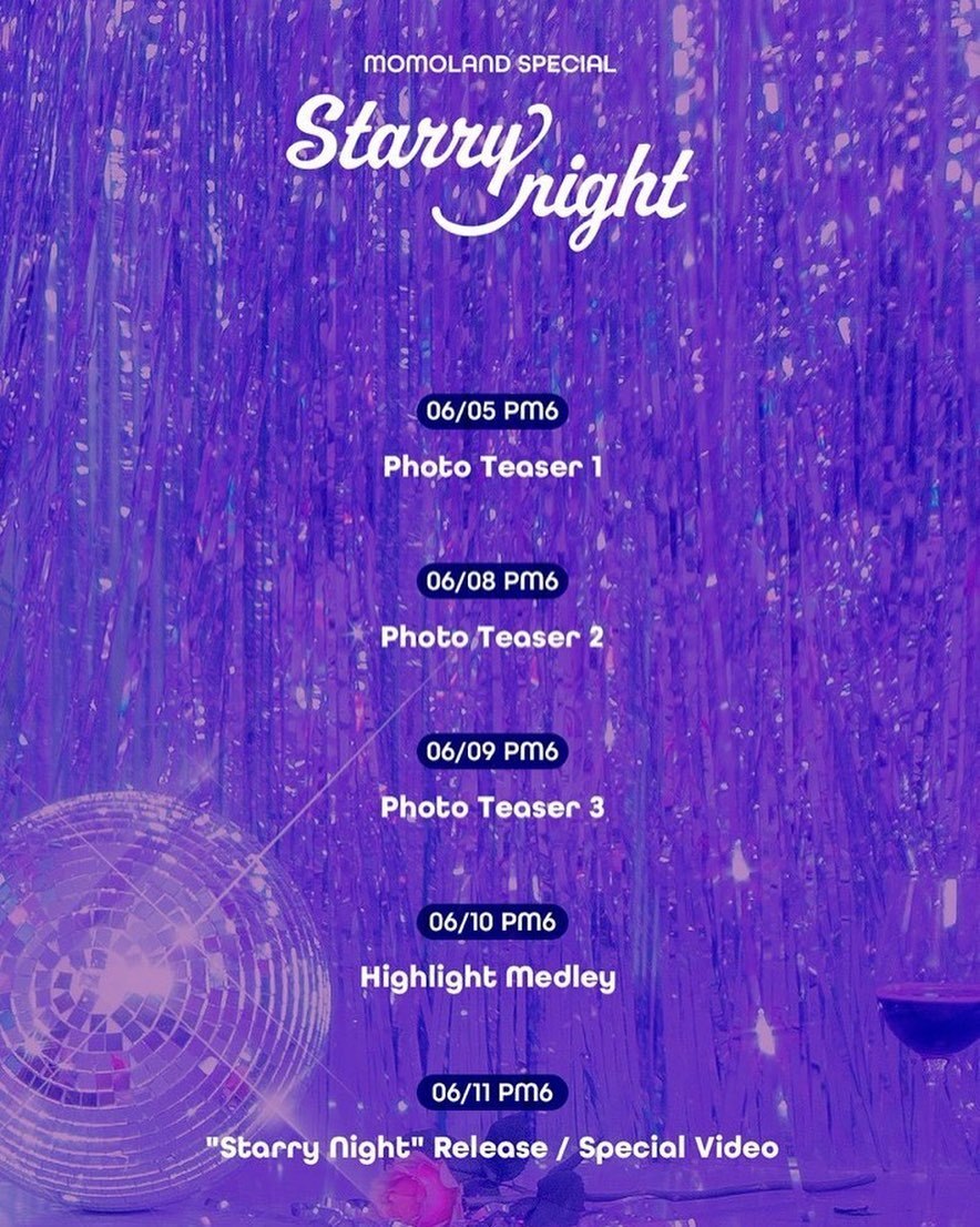  
MOMOLAND sẽ ra mắt album Stary Night trong thời gian tới. Ảnh: Instagram