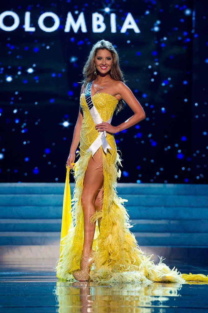  
Hình ảnh diện đầm dạ hội lộng lẫy của Daniella Álvarez trên sân khấu Miss Universe 2011. (Ảnh: T.H)