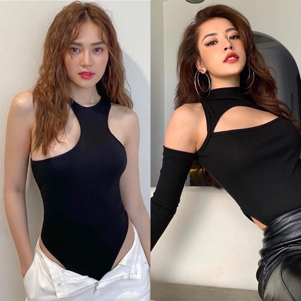  
Nữ diễn viên đọ sắc "một chín một mười" với Chi Pu trong khoản tận dụng bikini làm áo. (Ảnh: Instagram NV)