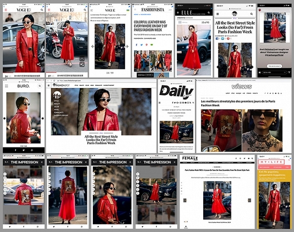  
Hàng loạt những trang báo thời trang chia sẻ hình ảnh của Khánh Linh. (Ảnh: T.H)