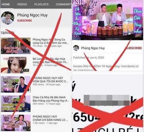  
Kênh Youtube sử dụng hình ảnh giả mạo của anh và con gái Lavie để trục lợi. (Ảnh: FBNV) - Tin sao Viet - Tin tuc sao Viet - Scandal sao Viet - Tin tuc cua Sao - Tin cua Sao