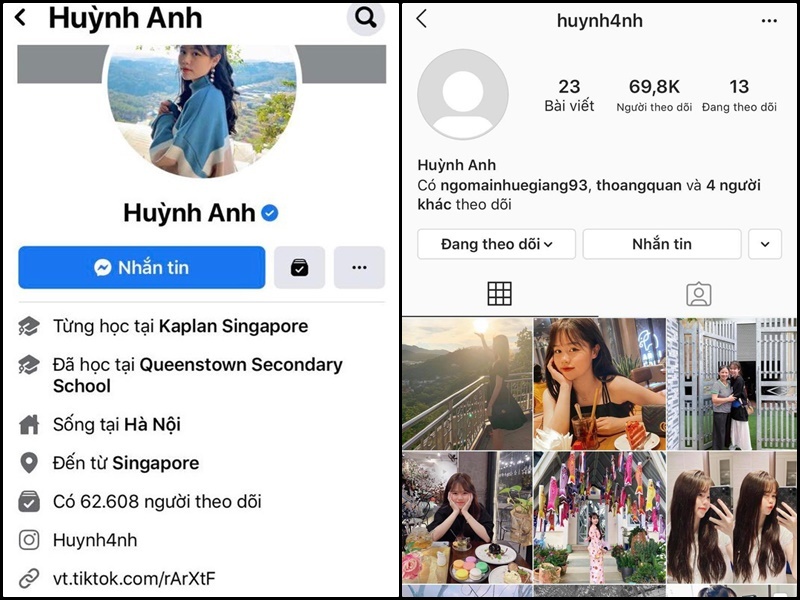  
Huỳnh Anh bỏ ảnh đại diện chụp cùng Quang Hải ở Instagram và hủy chế độ hẹn hò trên Facebook cá nhân. (Ảnh: Chụp màn hình).