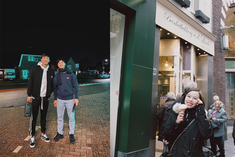  
Cặp đôi chụp ảnh ở Hà Lan cùng một thời điểm. (Ảnh: Instagram)