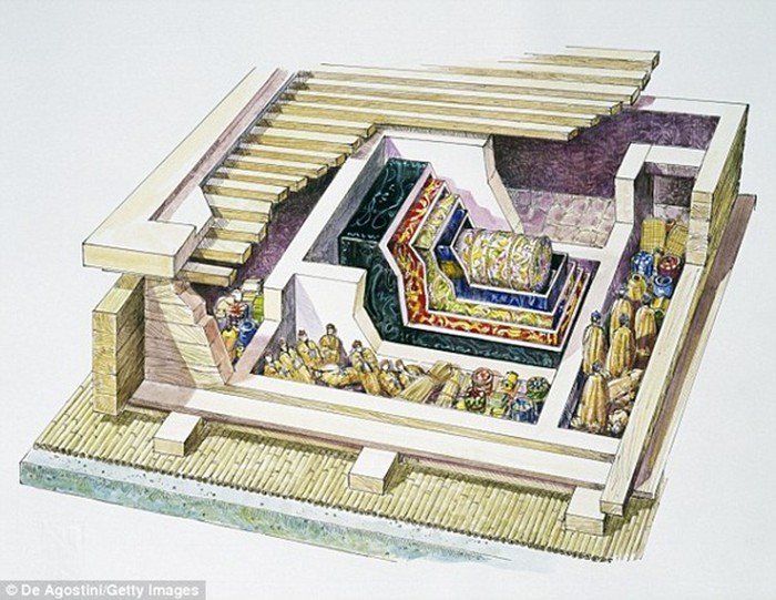  
Toàn cảnh sơ đồ ngôi mộ của Phu Nhân Đại. (Ảnh: Daily Mail)