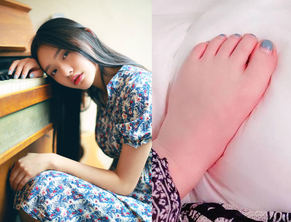  
Nàng "Mỹ Nhân Ngư" Lâm Doãn có đôi chân dày, mũm mĩm (Ảnh Weibo)