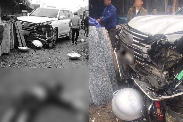 Hiện trường vụ tai nạn khiến người đi xe máy tử vong (Ảnh: Vietnamnet)