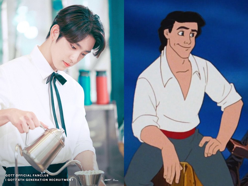  
Vẻ điển trai của Jinyoung được so sánh với hoàng tử Eric (Ảnh VKR)