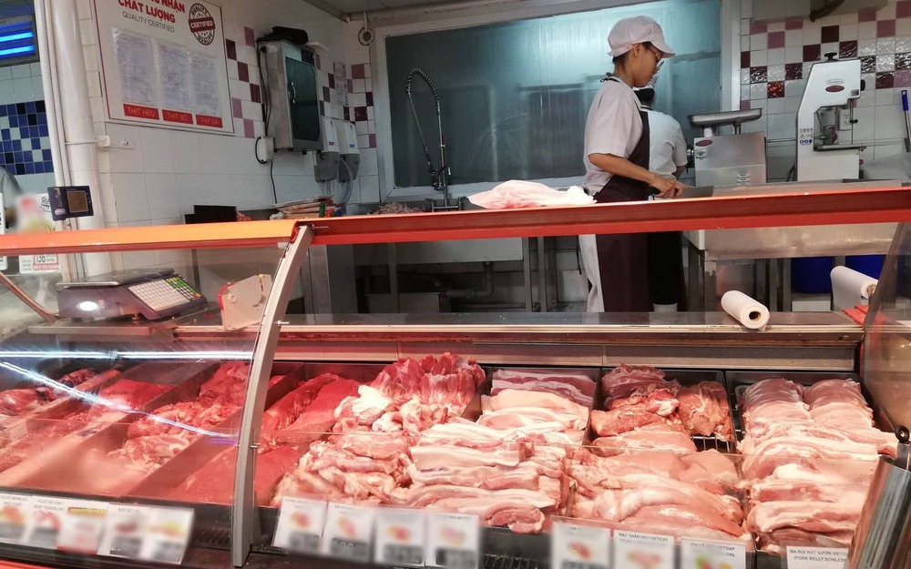  
Thịt lợn được bày bán trong siêu thị (Ảnh: Thương trường)