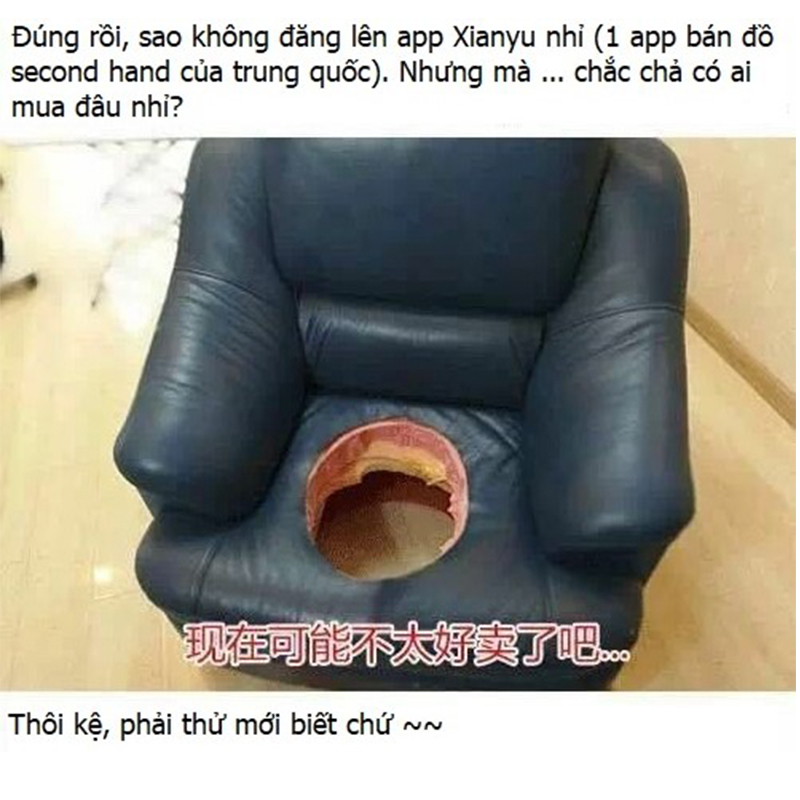  
Tuy nhiên, người chồng đã tìm ra giải pháp đó là thanh lý sofa (Ảnh: Weibo)