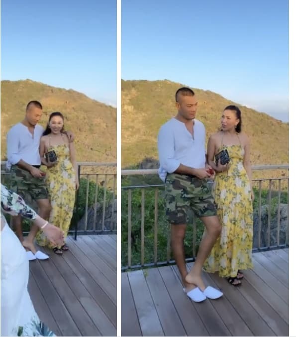  
Chân dài và Doãn Tuấn bị bắt gặp thân mật với nhau trong Instagram Story của Ngọc Trinh. (Ảnh: Chụp màn hình)