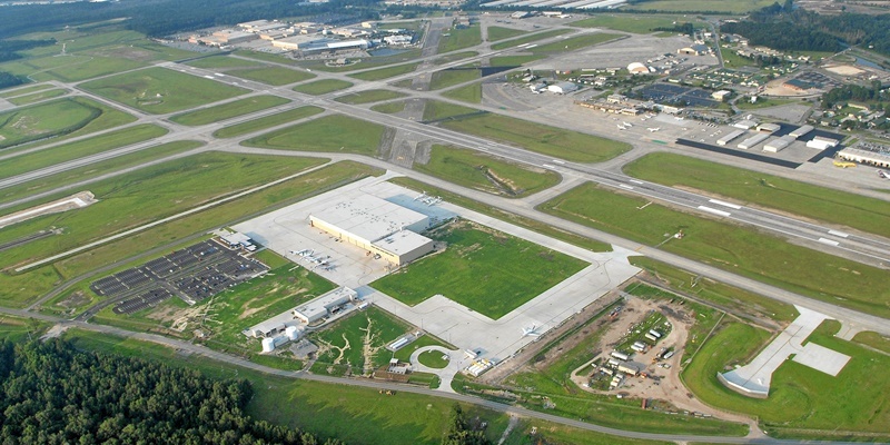  
Sân bay quốc tế Savannah hiện nay nằm trên khu đồn điền của nhà Dotson xưa kia. (Ảnh: Induced)