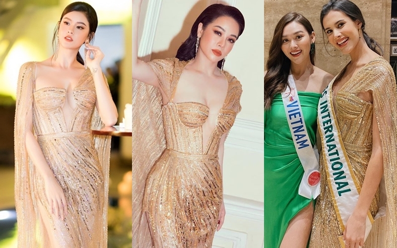 
Cùng chiếc váy ánh kim "lọt mắt xanh" của cả giọng ca Đơn côi, Nhật Kim Anh đến Hoa hậu Quốc tế 2018 - Mariem Velazco. (Ảnh: T.H)