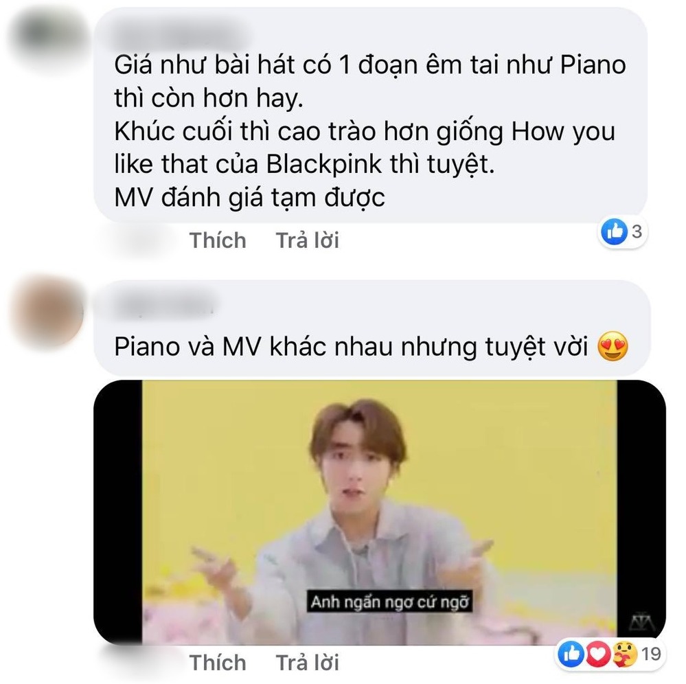  
Netizen tranh cãi bản piano của Sơn Tùng hay hơn so với MV. Ảnh: Chụp màn hình
