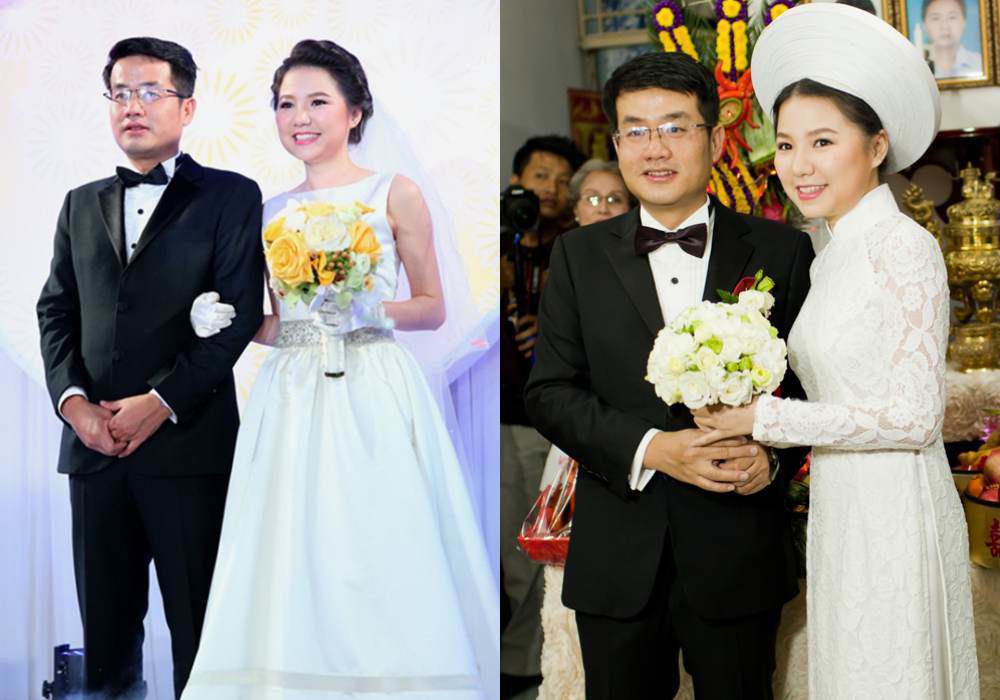  
Quỳnh Anh kết hôn năm 2014 với bạn trai cùng ngành, rời xa ánh đèn sân khấu. (Ảnh: FBNV)