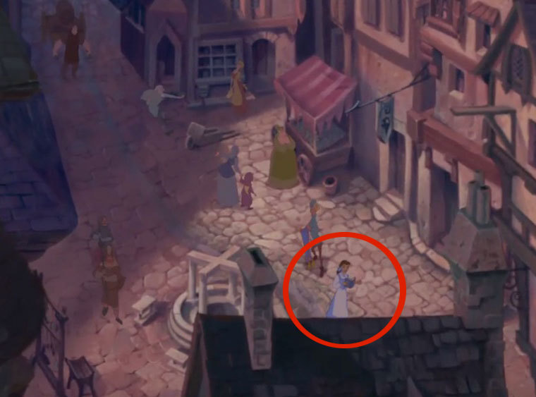  
Phân cảnh Belle xuất hiện trong The Hunchback Of Notre Dame (Ảnh: The Disney Elite)
