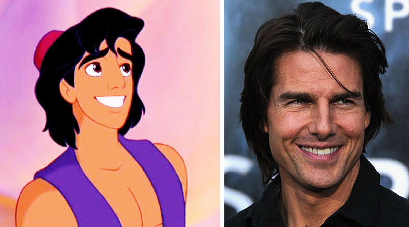  
Tom Cruise chính là nguồn cảm hứng để tạo nên anh chàng Aladdin (Ảnh: Throwbacks)