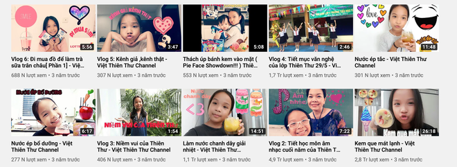  
Những video của Thiên Thư cách đây vài năm đã có lượt xem "khủng" mà nhiều YouTuber khác ao ước (Ảnh: Cắt từ YouTube)