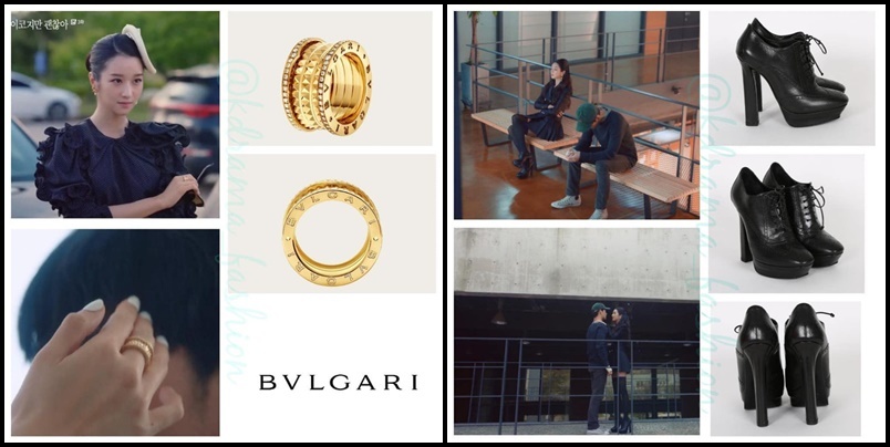  
Chiếc nhẫn BVLGARI​ mà Seo Ye Ji đeo trong phim có giá hơn 165 triệu đồng, còn đôi giày cũng 16,5 triệu đồng. (Ảnh: kdrama_fashion).